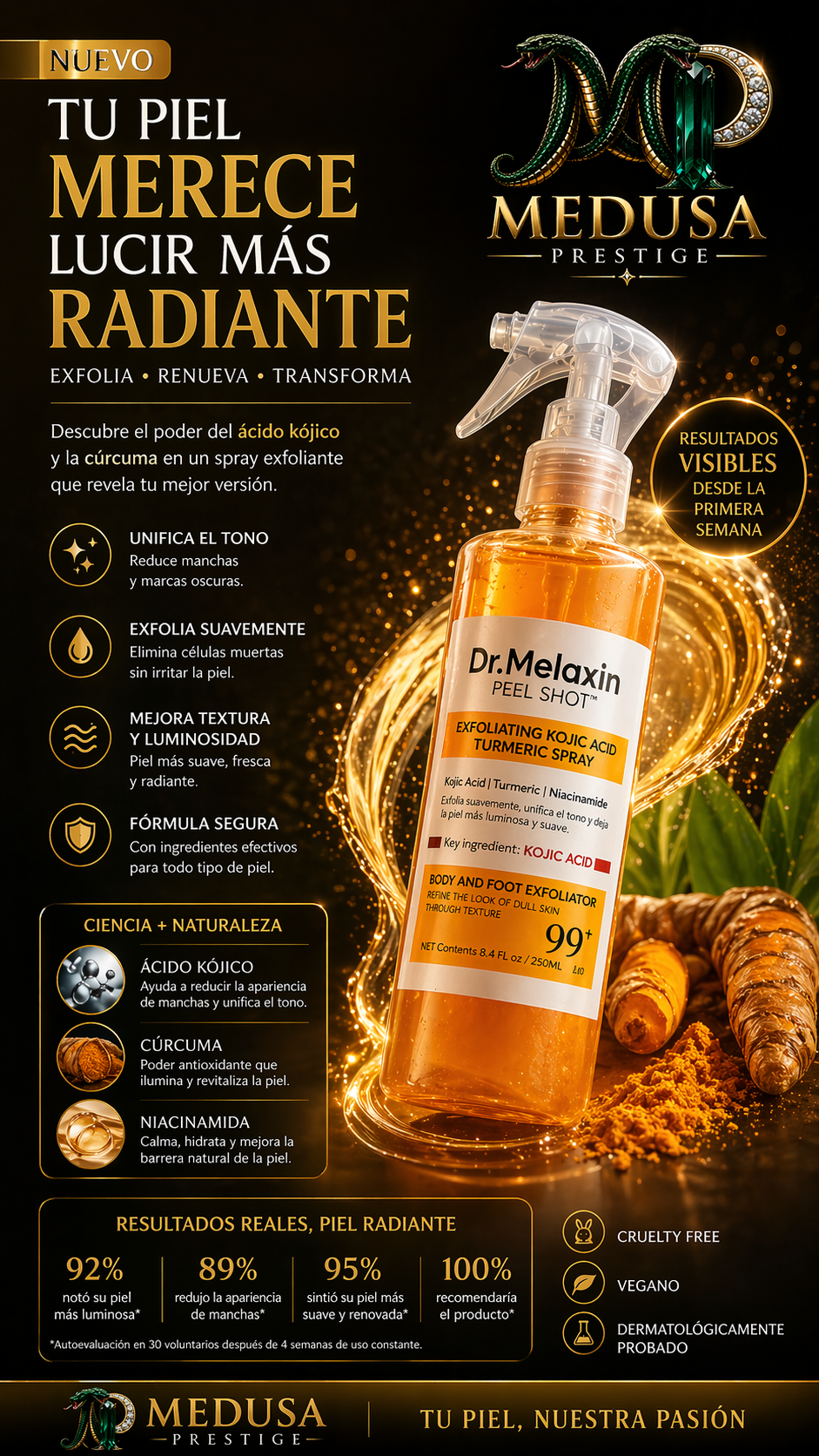 Dr. Melaxin Peel Shot Exfoliating Kojic Acid Turmeric Spray