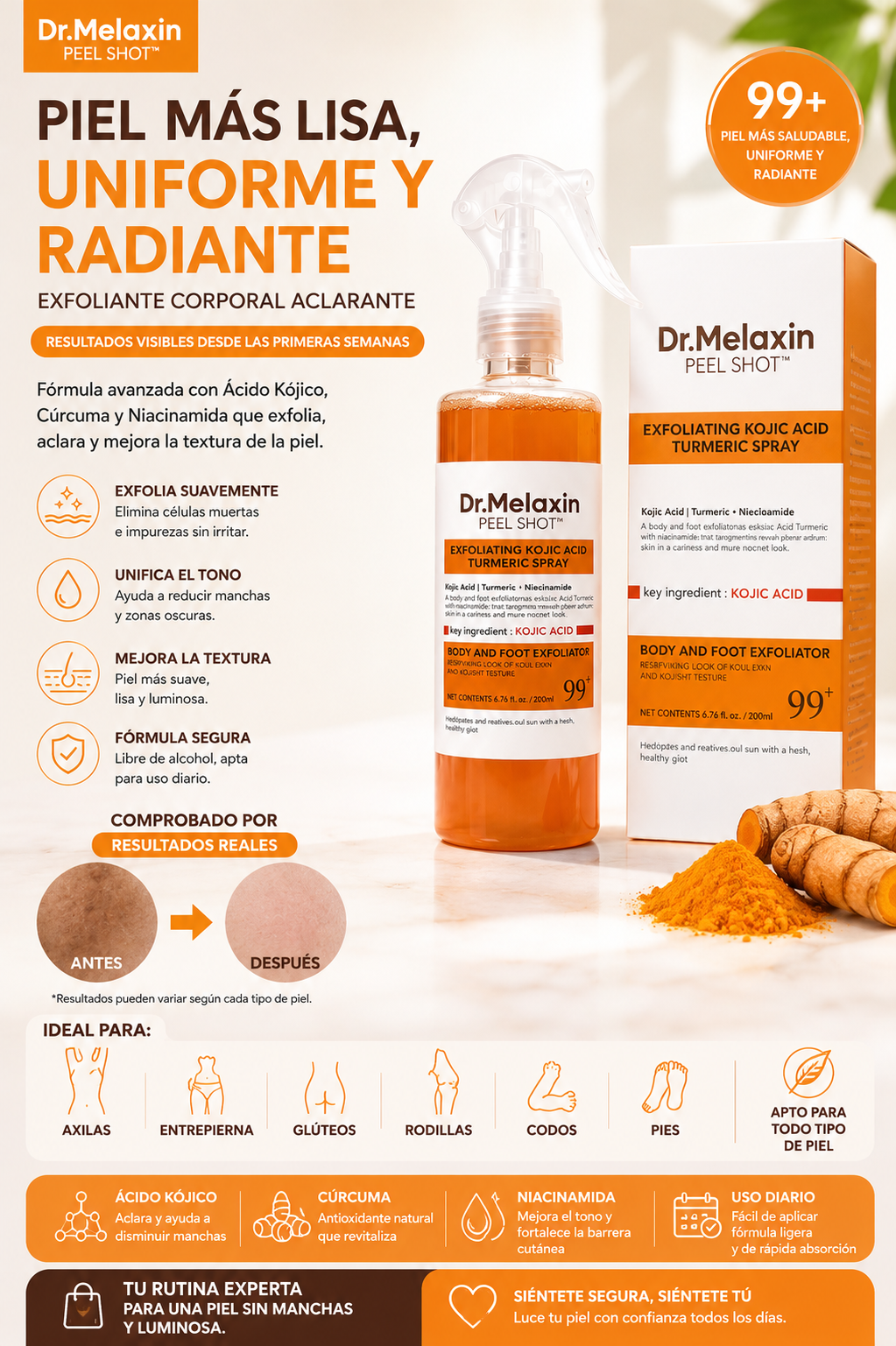 Dr. Melaxin Peel Shot Exfoliating Kojic Acid Turmeric Spray